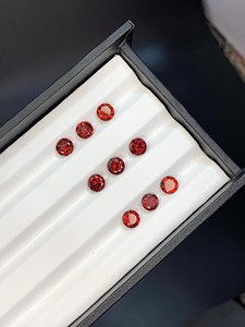 Pierres précieuses de grenat naturel facettées, pierres brutes de grenat rouge pour la fabrication de bijoux, vente en gros - Product Image 6