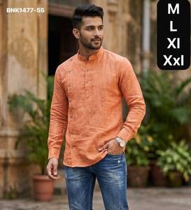 Colección de Kurta de Manga Larga con Botones en Línea de un Solo Lado, de Algodón y Yute de Alta Calidad, Compra en Línea en India - Product Image 4