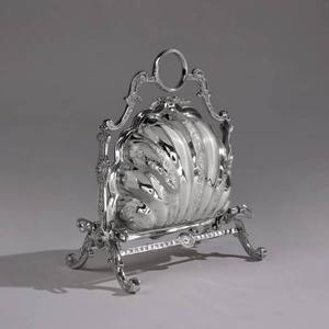 Antique Silver Biscuit Warmer/Antique Double Shell Silver Plated Folding Biscuit Barrel Box English Silver Victorian Bun Warmer - Product Image 2