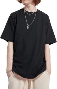 Heavy Weight 100% Cotton Oversized T-<b>Shirt</b> <b>Men</b> 220 Grams Shoulder Custom Printing Hip Hop Plus Size 100% Cotton Blank Boxy <b>Men's</b> - Product Image 4