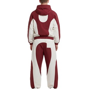 Conjunto Deportivo Personalizado con Logotipos para Hombre, Estilo Urbano, 2 en 1, de Forro Polar Ecológico de Poliéster/Nailon, Sudadera con Capucha de Manga Larga y Pantalones Deportivos para Otoño - Product Image 2