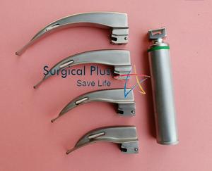 Laryngoscope ORL de qualité supérieure avec 4 lames Macintosh en fibre optique, en acier inoxydable réutilisable, pour anesthésie ORL, certifié CE - Product Image 4