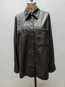 Camisas de Cuero Extra Grandes 2025, Chaquetas de Cuero Simples y Lisas, Camisa de Cuero Marrón Oscuro Unisex - Product Image 2