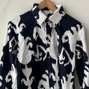 Camisa Casual con Estampado Floral para Mujer, Hecha a Mano con Tela de Algodón Suave, Cuello con Botones, Transpirable, para Verano, Roja y Blanca, en Oferta - Product Image 2