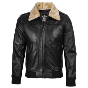 Veste en cuir d'hiver élégante pour homme, best-seller, avec fermeture éclair, finition délavée, couleurs personnalisées disponibles au meilleur prix - Product Image 3