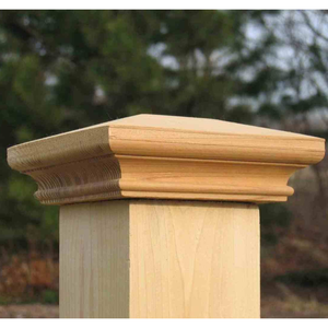 Tapas de Poste de Madera Sólida Premium, Tapas Decorativas Contemporáneas para Cercas con Apariencia Antigua para Terrazas y Muebles para el Hogar - Product Image 4