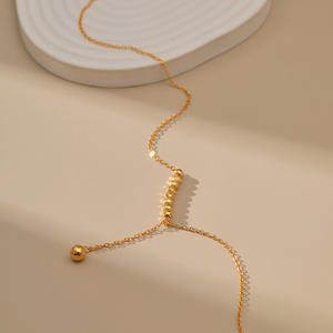 Collar de Cadena con Forma de O de Estilo Minimalista Europeo Americano, Cadena para Suéter Elegante y Moderna con Diseño de Nicho - Product Image 3