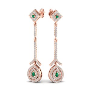 REYES Sparking 925 Sterling Silver GRA Certified Moissanite Dangle Drop <b>Earrings</b> Luxury <b>Emerald</b> Gemstone Wedding Gift Jewelry - Product Image 6