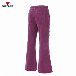 2026 Professional Made New Design <b>Women</b> Flared <b>Sweat</b> <b>Pants</b> Satin Hollow Out Winter ODM Quick Dry Street Wear - Product Image 3