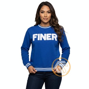 เสื้อสเวตเชิ้ตคอกลมปักลายตามสั่งสำหรับผู้หญิง Zeta Phi Beta สำหรับฤดูใบไม้ร่วง/ฤดูหนาว ผลิตจากผ้าฝ้าย ขายส่ง - Product Image 1