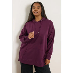 Vente en gros de sweats à capuche en flanelle sherpa surdimensionnés, doux et chauds, avec logo personnalisé, pour femmes - Product Image 5
