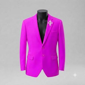 Traje de Pantalón y Chaqueta de Terciopelo Estilo Italiano para Hombre, Antiarrugas, Transpirable, Cierre de Botones, Diseño Plano Frontal, Viscosa/Poliéster - Product Image 6