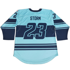 Wholesale Custom <b>Long</b> Sleeves Fleece Ice Hockey Hoodie Jersey Polyester Fabric Sublimation Ice Hoodies Hockey Uniform 280g - Product Image 2
