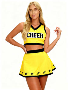 Tenues de cheerleading pour équipes adultes et filles, sans manches, personnalisables, 100 % polyester, pour événements sportifs - Product Image 5