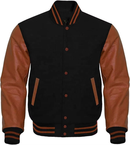Logo personnalisé col montant polaire respirant Baseball Letterman Varsity Jacket hommes Vintage vierge confortable - Product Image 1