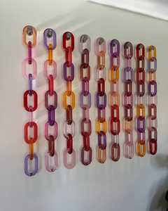 Resin wall chain decorative accessory for minimalist home interior styling Handmade resin hanging chain for vintage classic wall - Product Image 1