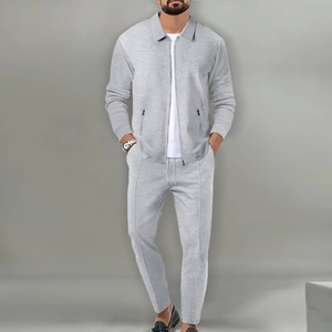 Men’s 2-Piece <b>Tracksuits</b> Soft Waffle Hoodies Set Men’s <b>Tracksuit</b> Set Training Top and Bottom Set for Sports Jogging Suit Set - Product Image 2