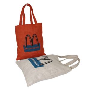 ถุงผ้ากระสอบย้อมสีแบบพับได้เป็นมิตรต่อสิ่งแวดล้อมผ้าไม่ลามิเนตย่อยสลายได้ตามต้องการ - Product Image 2