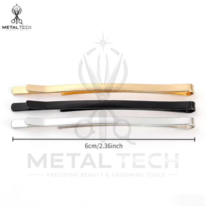 Meilleures ventes de pinces à cheveux en métal or, noir et argent, personnalisées et professionnelles pour la coiffure en salon - Product Image 6