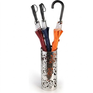 Elegance Black Iron Decorative <b>Umbrella</b> Rack Geometric Pattern <b>Umbrella</b> Bin Indoor Decorative Rain Gear Storage Rack On Sale - Product Image 2