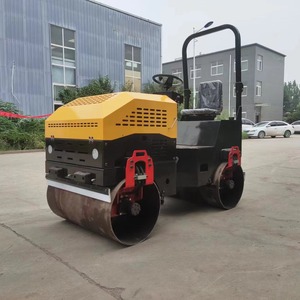 Rouleau compresseur vibrant portatif dynamique de 1 à 3 tonnes, mini, à double tambour en acier, pour sols et asphalte, avec moteur, engrenage et pompe hydraulique - Product Image 4