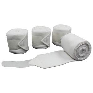 Vendas de fieltro no tejido naranja para patas de caballo, vendas equinas para entrenamiento, viajes y uso en establos. - Product Image 3