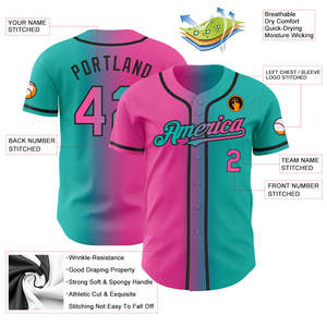 Camiseta Deportiva de Béisbol de Alta Calidad, Versión Ciudad, con Logotipo, Nombre y Número Estampados, Malla de Poliéster, para Jóvenes - Product Image 2