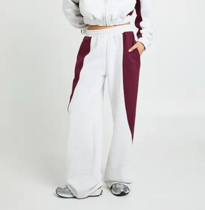 Conjunto Deportivo de Sudadera Oversize con Cuello Redondo y Pantalones Anchos para Mujer, Logotipo Personalizado, Marca Privada, Proveedor de Ropa al Por Mayor - Product Image 6