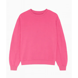 Sudadera de Mujer con Cuello Redondo, Color Rosa, Corte Regular, Tejido de Punto, Manga Larga, Resistente al Viento, 100% Algodón Felpa, para Otoño - Product Image 1