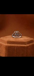 Bague de fiançailles classique en moissanite ronde, plaquée argent, bijoux classiques pour femmes, disponible au meilleur prix - Product Image 2