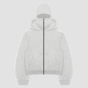 Custom Mask Stylish Custom Balaclava Hoodie Embroidery Ultra Soft Warm Winter Sherpa Fleece Men's <b>Red</b> Hoodies Sweatshirts - Product Image 3