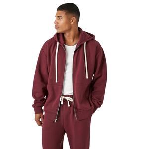 Sweat-shirt à capuche zippé surdimensionné pour homme en molleton de coton épais, style streetwear, avec logo personnalisé, vente en gros, fabricant - Product Image 6