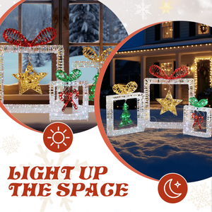 Juego de 3 Cajas de Regalo Iridiscentes con Iluminación Preinstalada, 357 LED Blancos, Decoraciones Navideñas para Fiestas - Product Image 5