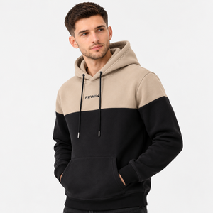 Sudadera con capucha de bloques de color para hombre, informal, de manga larga, con bolsillo canguro - Product Image 2