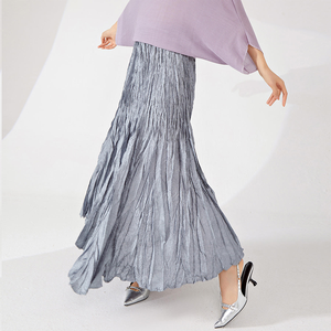 Jupe florale pour femmes, taille haute, maxi, fluide, imprimée, mode décontractée d'été - Product Image 5
