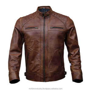 Chaqueta de Cuero 100% Original Personalizable de Primera Calidad para Hombre, Estilo Moderno y Ajustado, con Cierre, para Invierno y Actividades al Aire Libre, Novedad de 2025 - Product Image 1