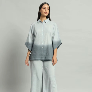 Conjunto de Verano en Tendencia, Conjunto de Dos Piezas en Algodón Tie Dye, Conjunto Casual, Top de Algodón con Cuello y Botones Delanteros - Product Image 1