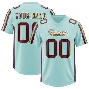 Maillots de football américain OEM imprimés, tissu respirant haute performance, options d'impression brodée, manches courtes, grandes tailles - Product Image 5