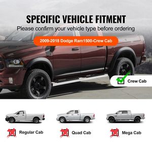 Pedane Laterali Sportive da 6 Pollici per Dodge Ram 1500 (2009-2023) / Ram 2500/3500 (2010-2023) Compatibili con Crew Cab (Include Classic 2019-2023) - Product Image 2
