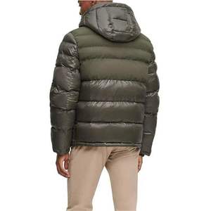Fully Customized <b>Men's</b> <b>Waterproof</b> Canvas Puffer <b>Jackets</b> Polyester Wadding Filled <b>Winter</b> DDP Shipping - Product Image 5