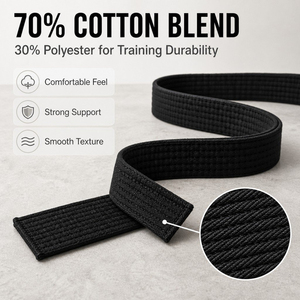 Cinturones de Artes Marciales BJJ Karate Judo Taekwondo, Cinturones de Rango Personalizados Bordados, Fabricante de Cinturones Negros, Fábrica OEM ODM - Product Image 4