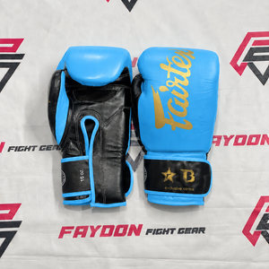 Gants de boxe professionnels Fairtex rose et noir en cuir de vache véritable respirant léger imperméable avec sangle de poignet réglable - Product Image 2