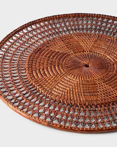 Mantel Individual Redondo de Ratán Hecho a Mano en Vietnam, Tejido Abierto Marrón Natural, Tapete Artesanal Ecológico para Mesa de Comedor, Venta al por Mayor - Product Image 2