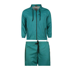 Conjunto Deportivo de Dos Piezas para Hombre, Chaqueta y Pantalones de Nailon con Cintura Elástica para Entrenamiento al Aire Libre - Product Image 1