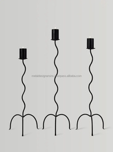 Chandelier en fer support décoratif métal noir tourbillon et Zig Zag Multi Designs pour la maison et les cadeaux de Noël - Product Image 5