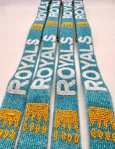 Royals Beaded Purse Strap Royals Crown Beaded Bag Strap Handmade Adjustable Strap Game Day Gift Idea <b>Camera</b> Strap - Product Image 2