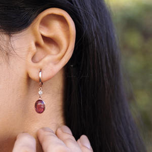 Pendientes Colgantes de Turmalina Rosa Natural de Calidad Premium de 5.03CTW con Cierre de Seguridad, Pendientes de Oro Sólido de 14k con Diamantes, Venta al por Mayor - Product Image 5