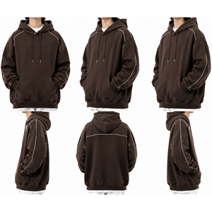 Sweats à capuche surdimensionnés de qualité supérieure, logo personnalisé, molleton épais, unisexe, streetwear tendance, fournisseur OEM ODM, vente en gros, marque privée - Product Image 6