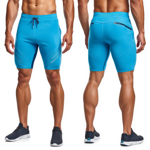 Shorts de sport pour hommes, fabricant sur mesure, fitness, entraînement, course à pied, vêtements de sport athlétiques, respirants, séchage rapide, évacuation de l'humidité - Product Image 1
