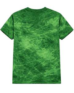 Green Ice Dye T Shirt Men Round Neck Short Sleeve Cotton Casual Streetwear Vintage Wash Custom OEM Wholesale Tee Supplier - Product Image 2
